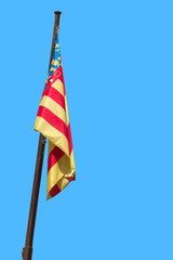Flag of the Valencian Community in a mast