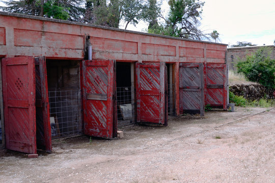 Stables Outside of an Abandoned Building