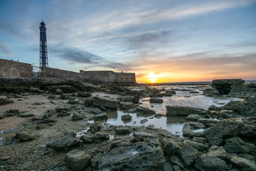 Atardecer Castillo de San Sebastian, Cadiz