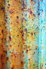 A Very Weathered Metal Rusty Heavy Paint Worn Off Background