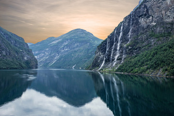 Geiranger fjord sea view, Norway 