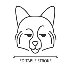 German Spitz cute kawaii linear character