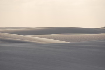 Sand Dunes Landscape. Beautiful view On The Beach In Brazil
