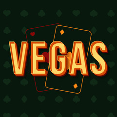 Vegas vintage 3d vector lettering © bsd studio