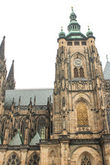 Fototapeta na wymiar St.Witt Cathedral on a cloudy day, Prague