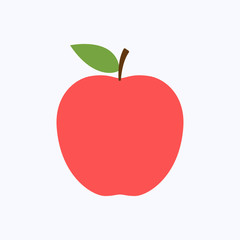 Apple flat design style on white background, vector illustration