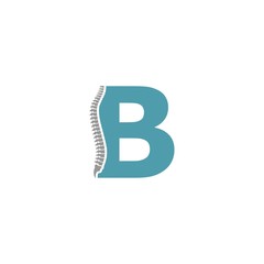 Letter B logo icon design, spine concept