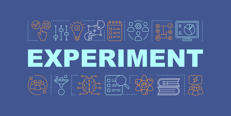 Experiment word concept banner