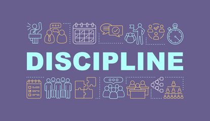 Discipline word concepts banner