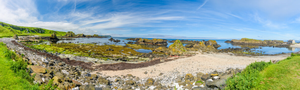 Ballintoy Old Harbour used in Game of Thrones as Iron Island's Lordsport Harbour and the location for the scene of Theon Greyjoy's homecoming in season two.