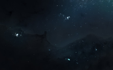 Beautiful deep space landscape. Nebulae, star clusters. Science fiction. Elements of this image furnished by NASA