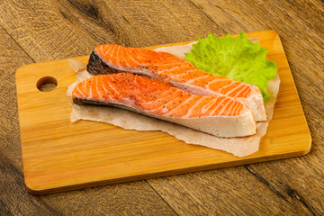 Raw salmon