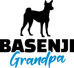 Basenji Grandpa with silhouette