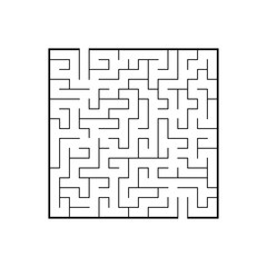 Abstact labyrinth. Educational game for kids. Puzzle for children. Maze conundrum. Find the right path. Vector illustration.