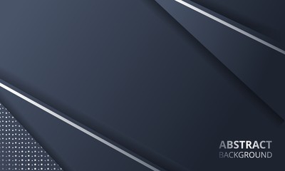 Abstract Dark Metallic Silver Frame Layout Tech Design Background Template