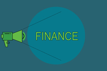 Fototapeta premium Word writing text Finance. Business concept for Management of large government companies money amount Provide funds.