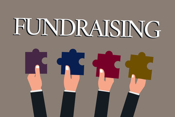 Conceptual hand writing showing Fundraising. Business photo text Seeking of financial support for charity cause or enterprise.