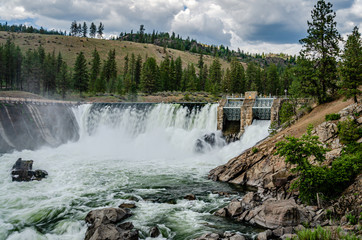 Little Falls Dam On The Spokane River.