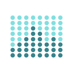 Music and Sound equalizer, circle music wave indicator. Vector illustration isolated on white background