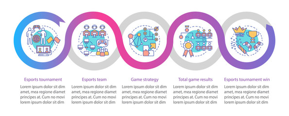 Esports tournament vector infographic template