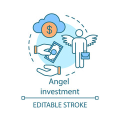 Angel investment concept icon