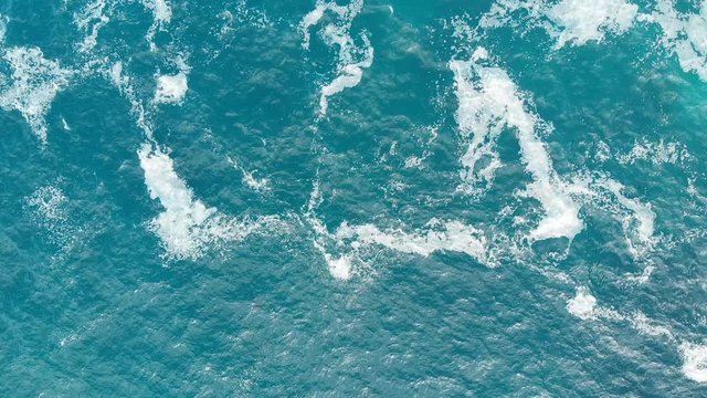 Aerial Drone Water with waves Azores Portugal