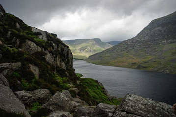 Llyn Ogwen view from north face of Mt Tryfan