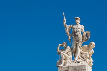 Escultura parte del monumento de Vittorio Emanuele,  Altare della Patria,  Piazza Venezia, Rome Italy