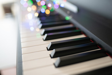 piano keys and playing piano