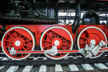 old steam locomotive wheels