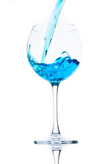 blue drink in glass