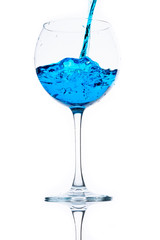 blue drink in glass