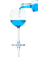 blue drink in glass