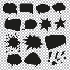 Set of dialogues and comic bubbles. Simple vector illustration