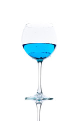 blue drink in glass