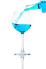 blue drink in glass