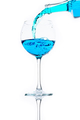 blue drink in glass