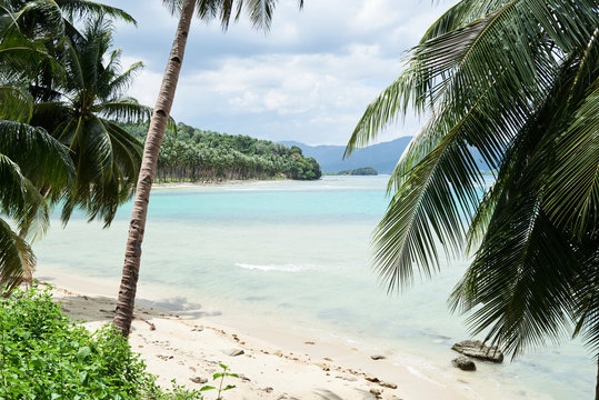 Beach and seascape in tropical paradise beach.