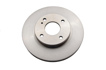  isolated view of a new car brake disk