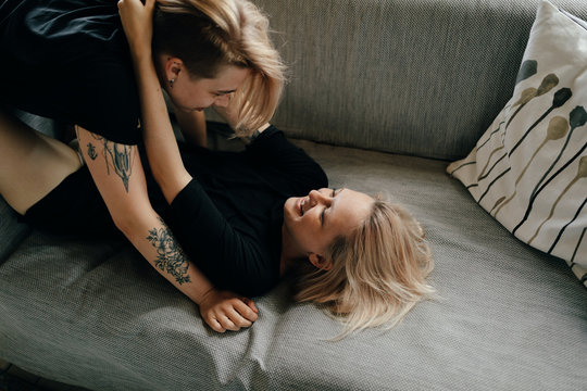 lesbian couple in love