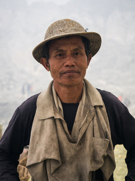 Portrait of Indonesian miner