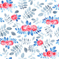 Watercolor floral pattern