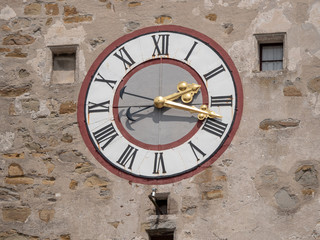 Old Clock on the City Tower of Waidhofen an der Ybbs