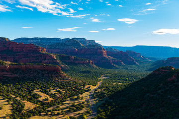 Beautiful views of the red rock cliffs and mesas around Sedona Arizona
