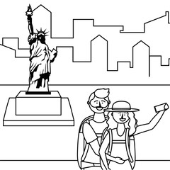 Statue of Liberty in New York design