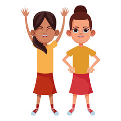 Obraz premium young kids avatar carton character