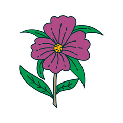 Flower Leaf Illustration Design Template Vector