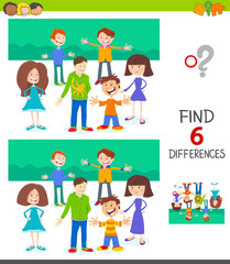 finding differences game with children group