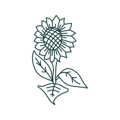 Flower Leaf Illustration Design Template Vector