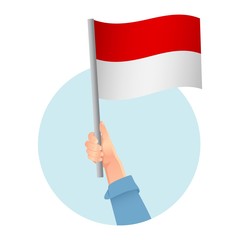 Monaco flag in hand icon